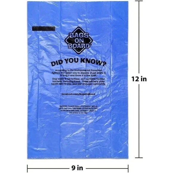 Bags On Board Dog Poop Bags | Strong, Leak Proof Dog Waste Bags | 9 x14 Inches - Picture 2 of 8